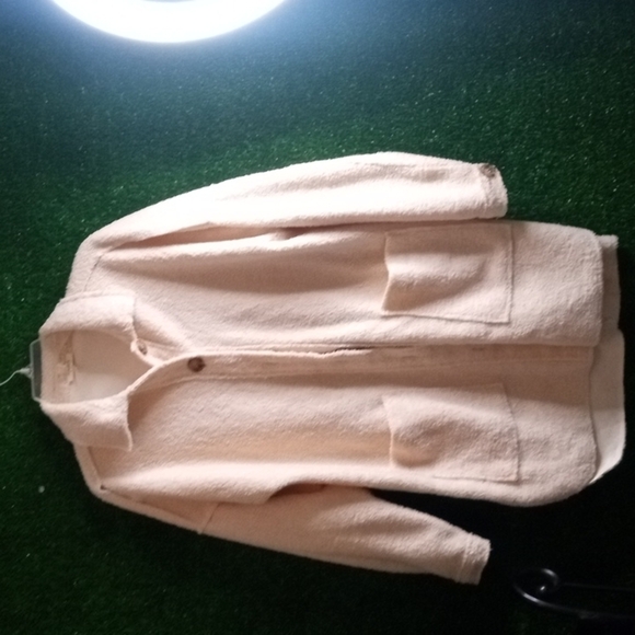 A peach fleece Sherpa jacket - Picture 3 of 5